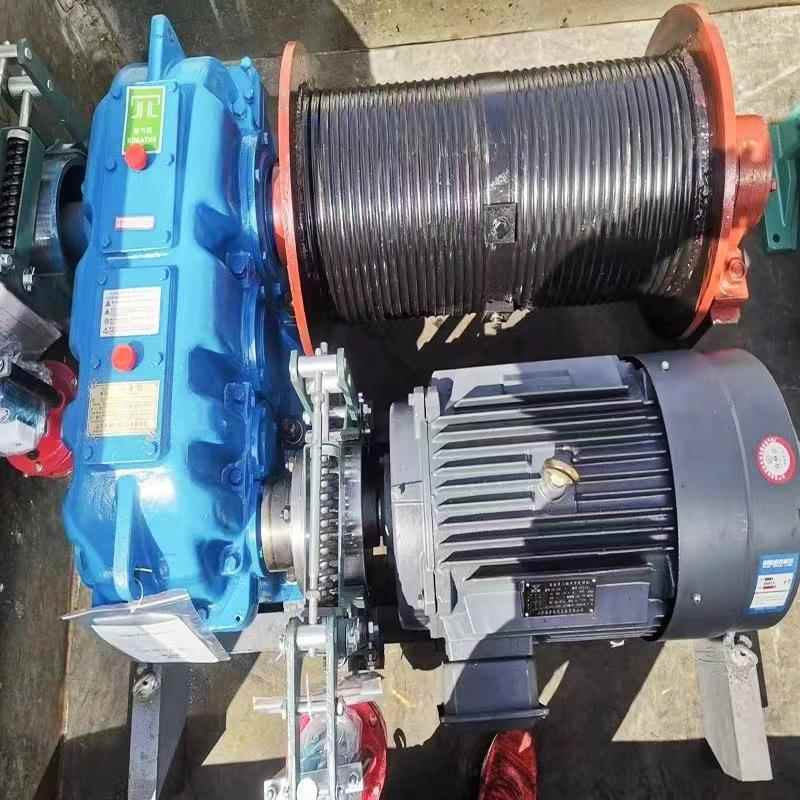 供t应QRV重型卷程液压刹车电动卷扬机 1t-10建筑工提升变频调速扬