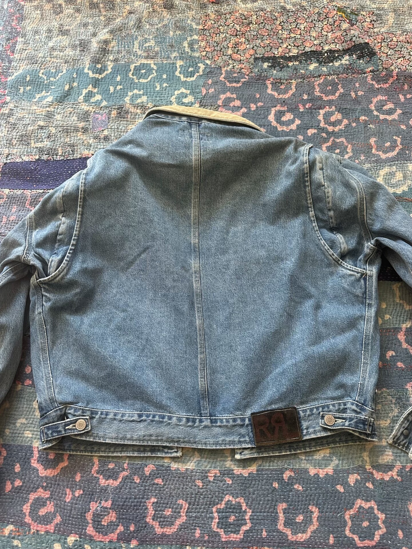 RRL Vintage 90s Denim Corduroy Collar Jacket — front
