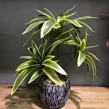 36cm 3 Heads Artificial Palm Tree Plastic Bamboo Branch