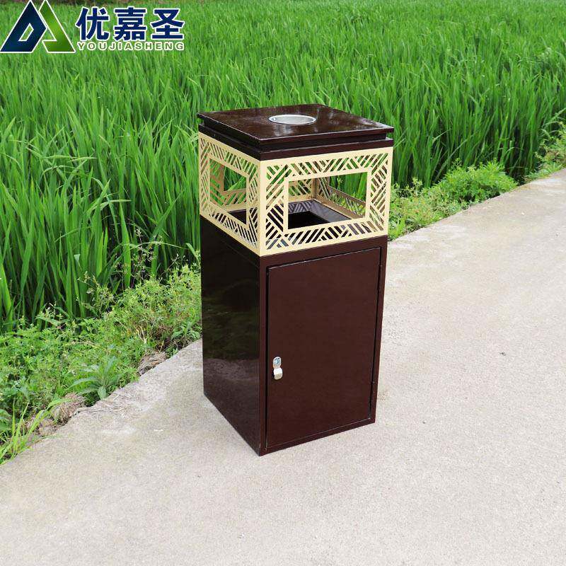 户外复古垃圾桶单桶室外景区庭院果皮箱公园酒店商场创意垃圾箱