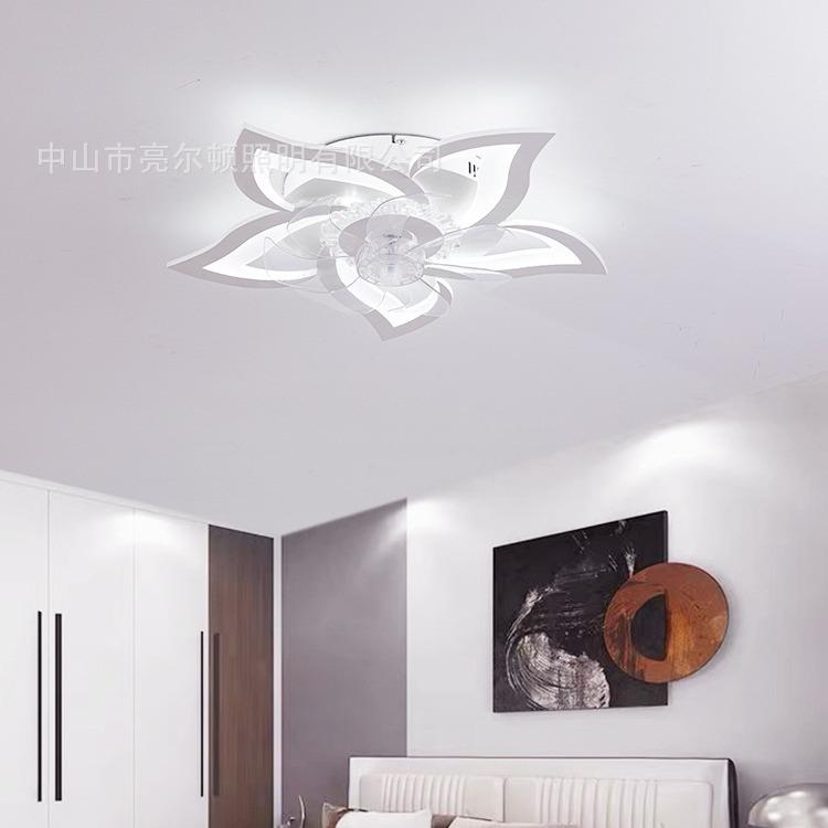 卧室风扇温吸顶162灯简约代智馨led灯创意能一体房间家用带风扇现