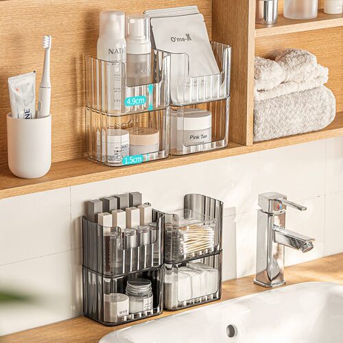 Stackable Desktop Cosmetic Organizer Set, Luxury Bathroom Mi