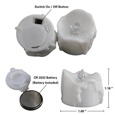 Pack of 12 Remote or Not Remote Decorative LED Candles,Batte