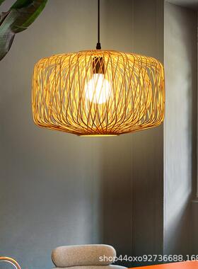 中式吊灯田园餐厅民宿竹艺竹编灯个性创意火锅店茶楼灯笼