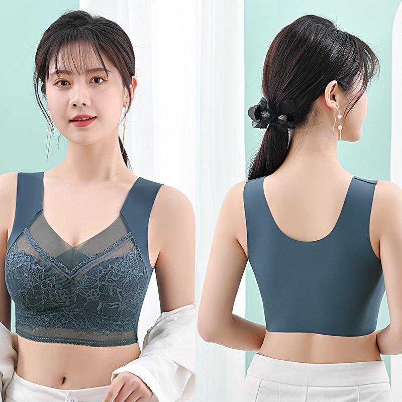 女天冰丝运动胸罩文胸衣聚拢痕款美防女士薄款下垂