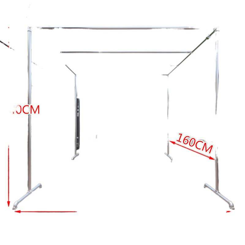 srm镀锌钢管晾衣架落地室外晒被子挂衣服户外防风大型挂香肠腊肉