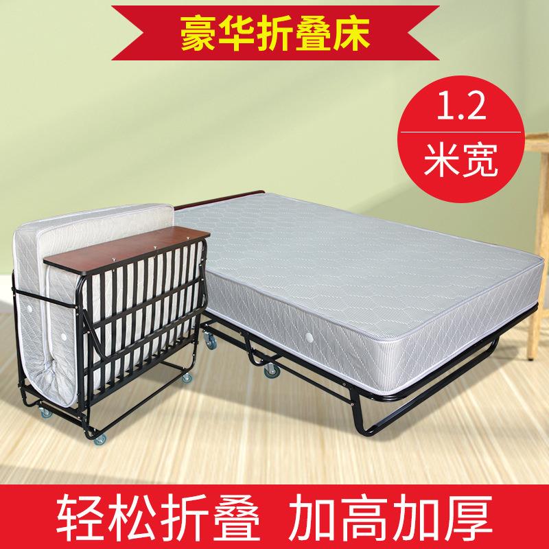 家用宾馆折叠床1.2米酒店加床弹簧双人床加固保姆床居家客房床