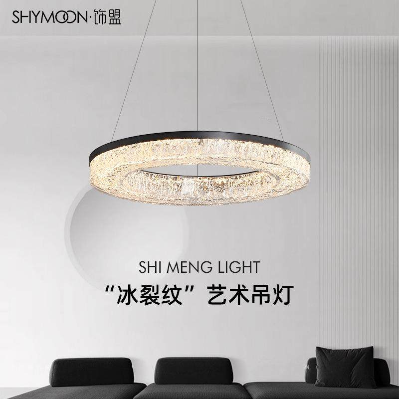 饰盟意式极简客厅吊灯全铜轻奢别墅大厅主灯简约现代卧室灯