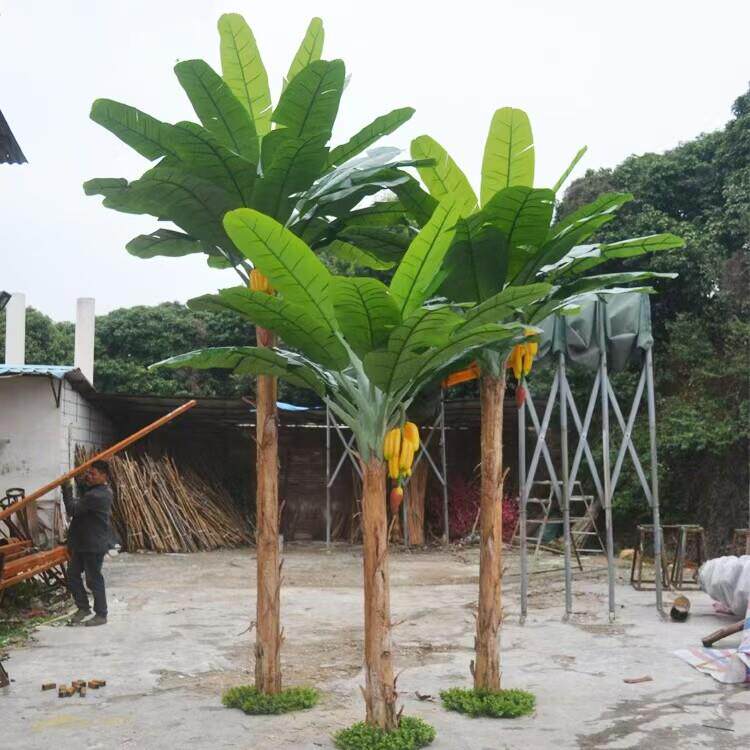 采购产品模拟香蕉树,香蕉树,热带大型景观植物,假绿色植物,盆