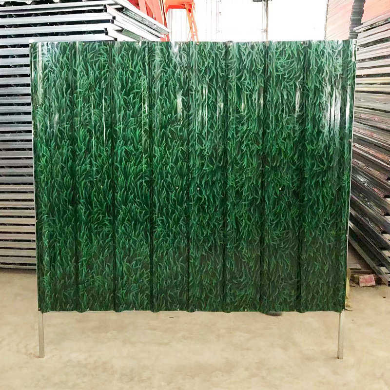 单层小草彩钢围挡施工建筑工地挡板泡沫夹芯板铁皮围墙彩钢板围栏
