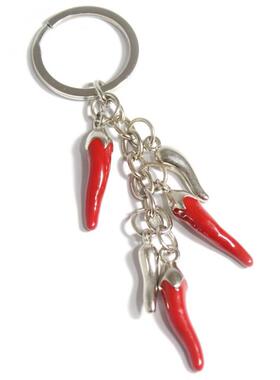 创意金属钥匙扣 红辣椒挂件合金钥匙扣 迷你红辣椒小饰品赠送礼品