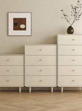 轻奢餐边卧室客一体全收实复古斗柜奶油风床边电木厅LVC视抽屉纳