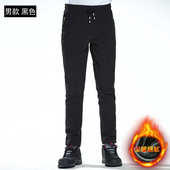 秋冬logo登山加厚防寒裤 保暖情侣可加印防水防风男女冲锋绒 户外裤