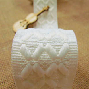 床垫围边带 新款 白色花纹包边带 家纺织带 215