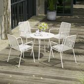 户外桌椅组合餐饮商用奶茶店桌椅阳台精致小桌椅家用花园室外桌椅