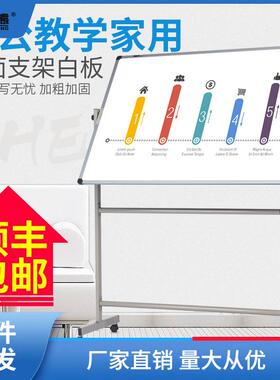 黑板白板支架式移动双面写字儿童磁性挂式家用教学白班可擦墙看萍