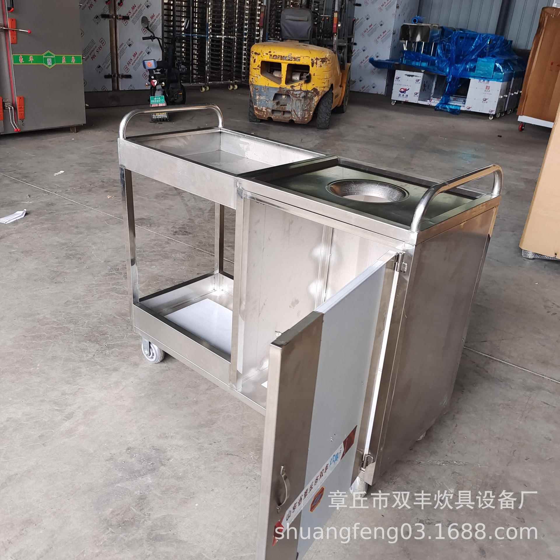 加厚餐三餐不锈钢送餐车838手推车酒水车收碗层车自助收餐车车餐