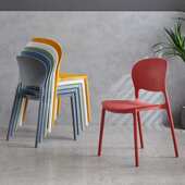 简约现代子网椅子红椅凳椅休闲家用靠背北欧餐厅学习餐椅塑料加厚