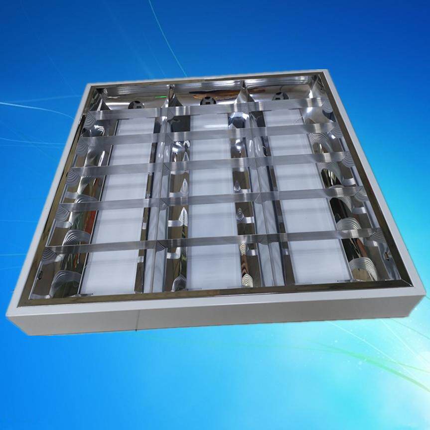 调顺工厂直供工程灯具T8明装格栅灯600*600灯盘吸顶式LED灯具