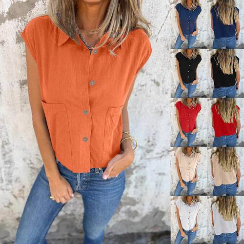 Collar women's shirt, top, vest