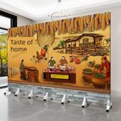 屏风隔断墙饭店大排档农家乐烤鱼龙虾火锅店包间简易折叠移动遮挡