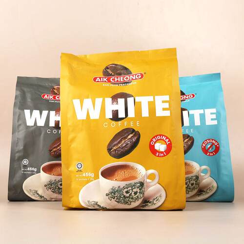 马来西亚 AikCheong White Coffee 益昌老街3合1白咖啡原味 456G