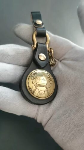 灌篮高手纯铜钥匙扣，樱木花道赤木晴子真皮汽车钥匙扣，双层牛皮