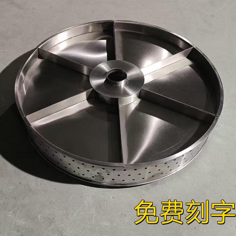 新款加厚多格卤味盘 网红定制创艺拼盘 商用饭厅高颜专用不锈钢盘