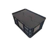 厚600?VDZ400加?280带防静电塑料箱电盖L子电器静电周转箱RH物流