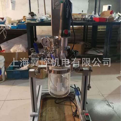 实验室真空均质乳化机 反应釜高速混合分散搅拌YK-2L反应器