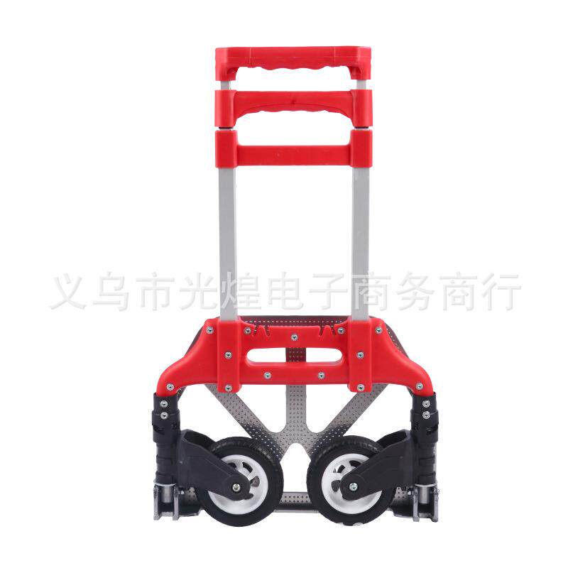 折叠手拉车便携铝合金行李车橡胶轮手推车购物买菜小拖车载重王车