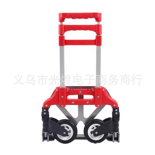 折叠手拉车便携铝合金行李车橡胶轮手推车购物买菜小拖车载重王车