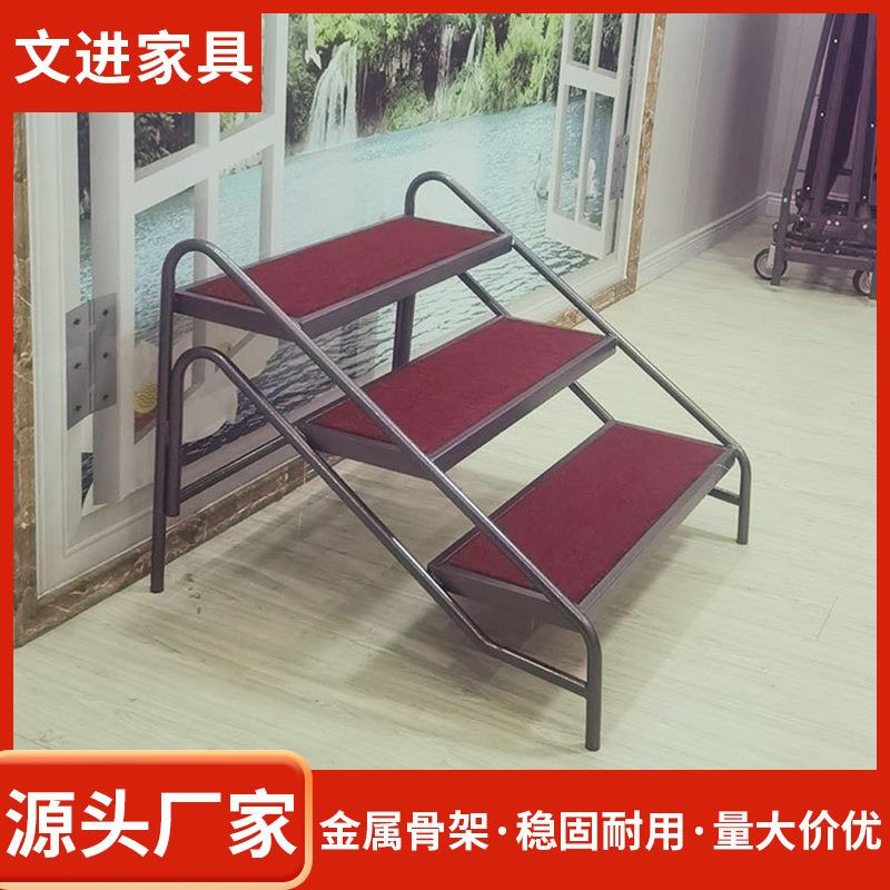 防滑舞台阶梯移动台阶二层四层舞台带扶手踏步阶梯三级台阶