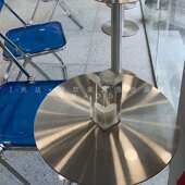 工业风咖啡厅桌子不锈钢酒吧桌椅轻奢简约网红小圆桌奶茶店餐桌椅