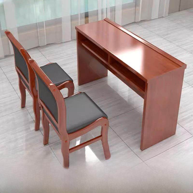 会议桌长桌实木长方形双人条桌报告厅会议室文化礼堂培训桌椅组合