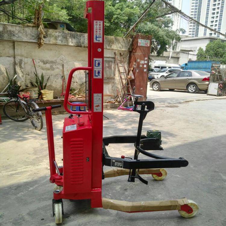 鸿福电动油桶堆高车手动油桶翻转倒料车升高装卸车