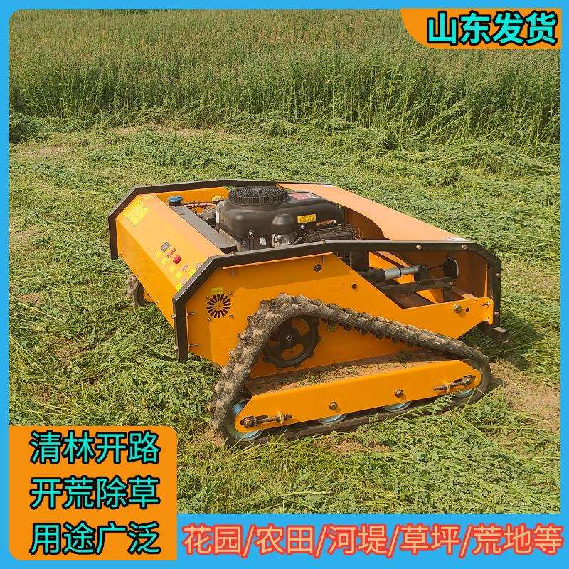 工厂出口遥控履带割草机 山地荒草清理苗圃草坪开荒剪草机