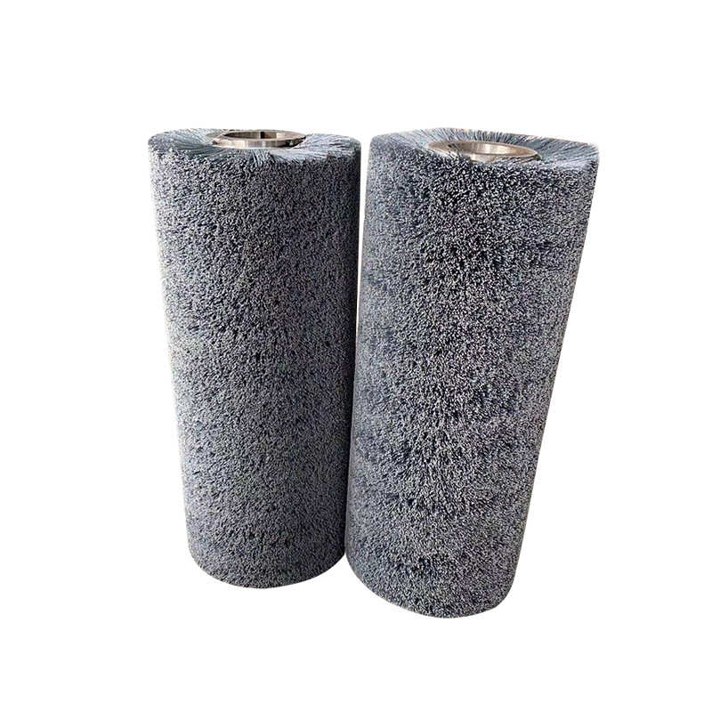 毛刷工业机械设备钢丝毛刷辊缠绕式磨料丝辊抗磨尼龙毛刷辊