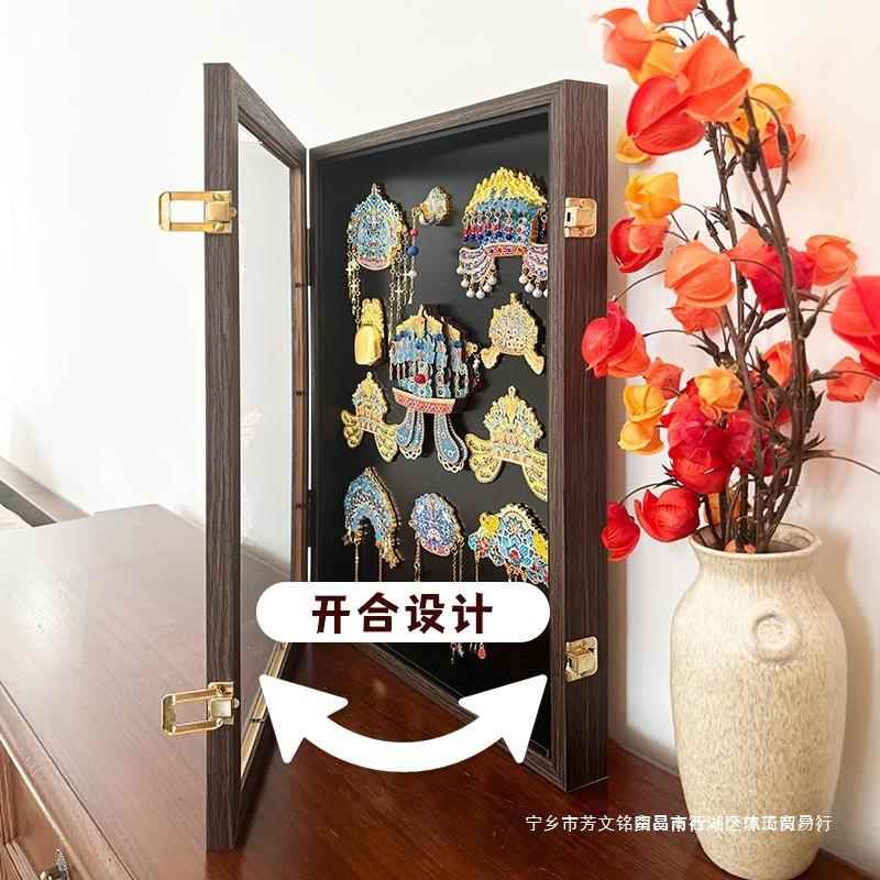 后国凤冠冰箱贴相博展示YNF板博物馆孝端皇展示框防尘开门实木翻