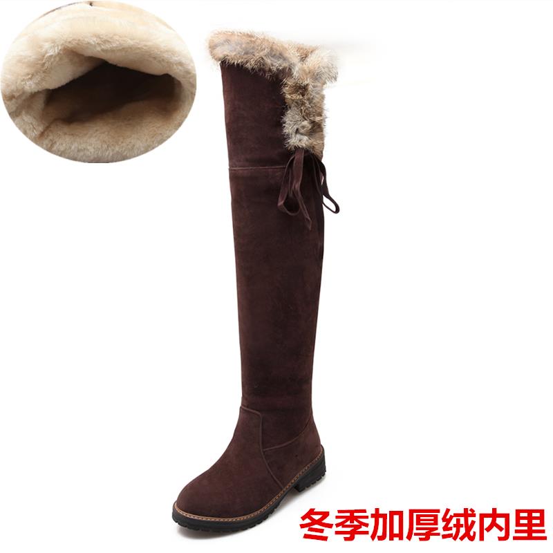 高档2024冬季新款雪靴女加加绒长筒过膝长靴高筒厚棉棉靴40大码地