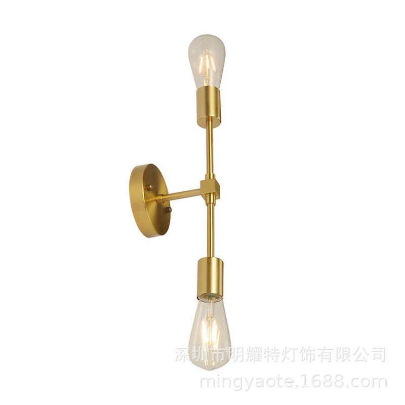 北欧简约复古双头可旋转式壁灯创意餐厅客厅背景墙过道玄关小壁灯