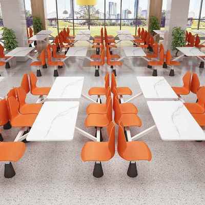快餐桌椅厅连体组合学校食堂员工饭速服堂务JTF区餐四人位高岩板