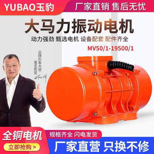 MV50/1-19500/1工业振动电机380v三相异步震动电机下料振动器国标