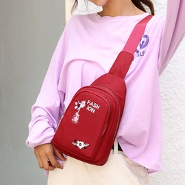 E19胸包韩版时尚单肩胸前包休闲女小跨包运动旅行包轻便斜挎背包