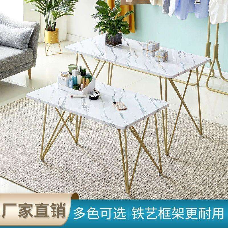 服装店展示桌子中岛桌工作桌中间摆放流水台商场饰品展示桌长方形
