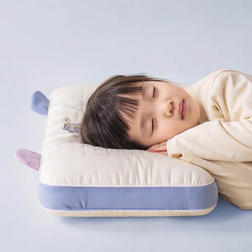 亲子系列~60支纯全棉学霸满分熊儿童护颈枕学生枕头成人枕芯