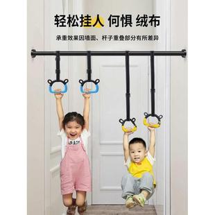 S588浴室浴帘杆免打孔伸缩杆窗帘杆阳台晾衣杆直杆罗马杆衣柜承重