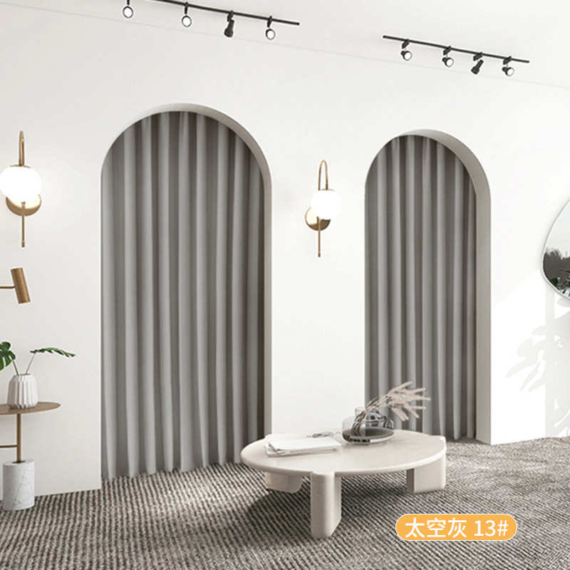 试衣间隔断尼尔子加厚杆一整套免门帘人字纹伸缩遮挡布帘雪打孔帘