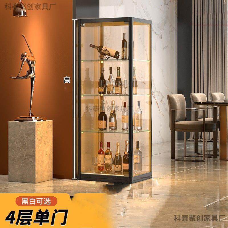 玻璃酒柜展示柜客厅靠墙2024新款现代简约轻奢高档置物柜家用边柜