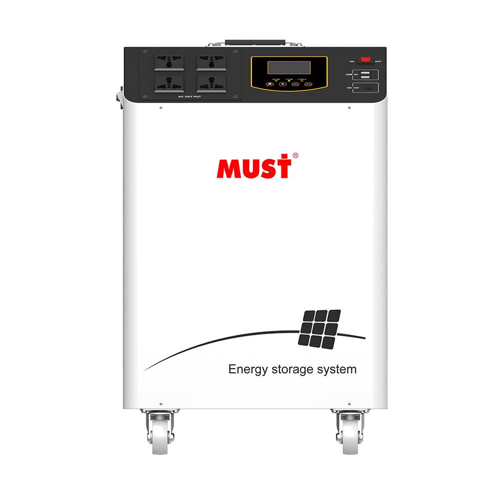 MUST 光储一体机内置磷酸铁锂电池 25.6V/120AH 3KW逆变器60AMPPT